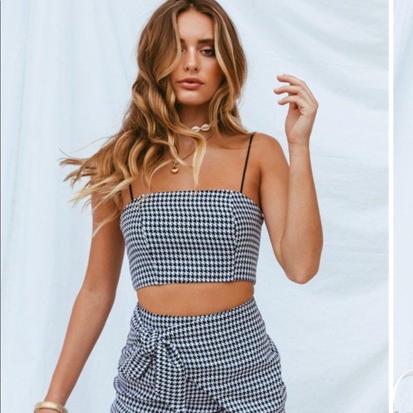 Sabo Skirt Houndstooth Top - Picture 2 of 4